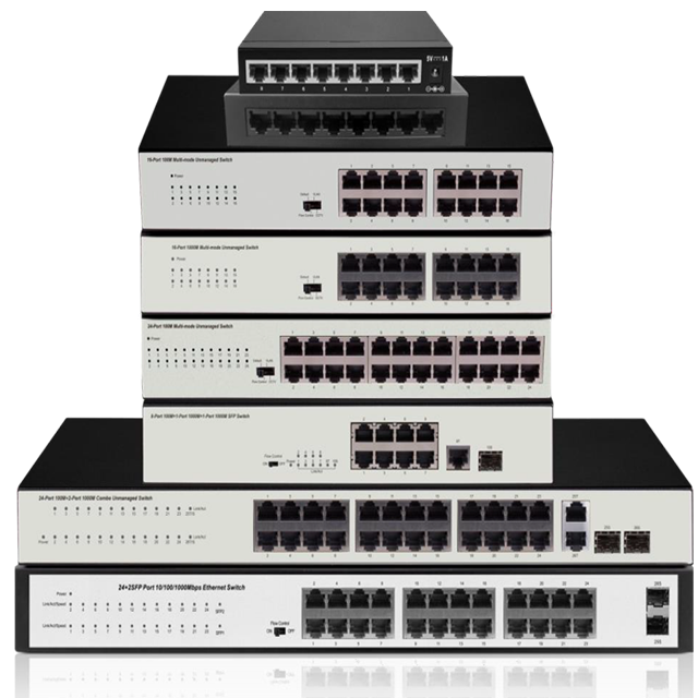 Switch de red no gestionado Serie GS100, 110 y 120