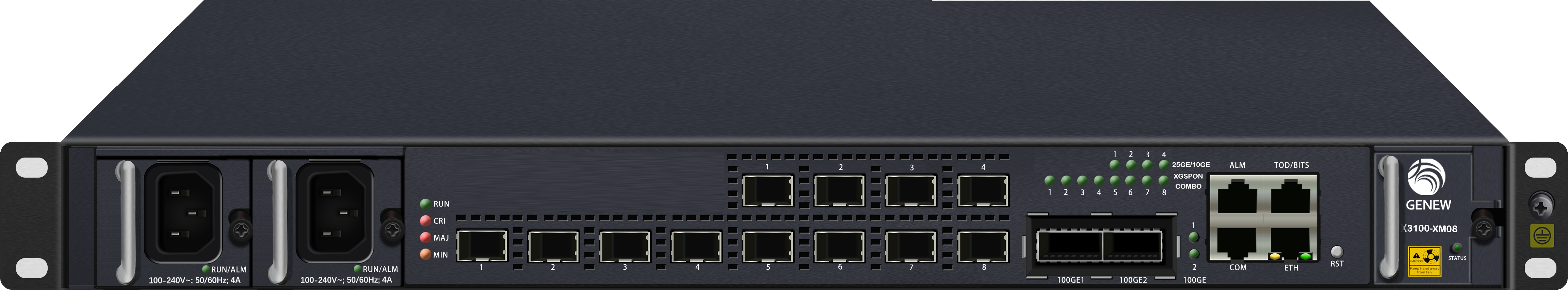 1U 8 puertos XGSPON Combo OLT GX3100-XM08